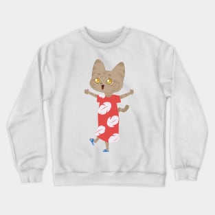 Hawaiian cat Crewneck Sweatshirt